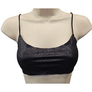 SKIMS Black Glitter Bra
